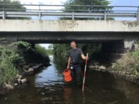 Biolog Palle Myssen foran Tvedebro i Herlufmagle, hvor de 300 elritser vil blive sat ud. Foto: Næstved Kommune.