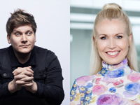 Når danskerne samles til musikfest den 11. februar, bliver det med Tina Müller og det lokale bysbarn Heino Hansen som værter. Fotos: Seth Nicolas og Agnete Schlichtkrull.